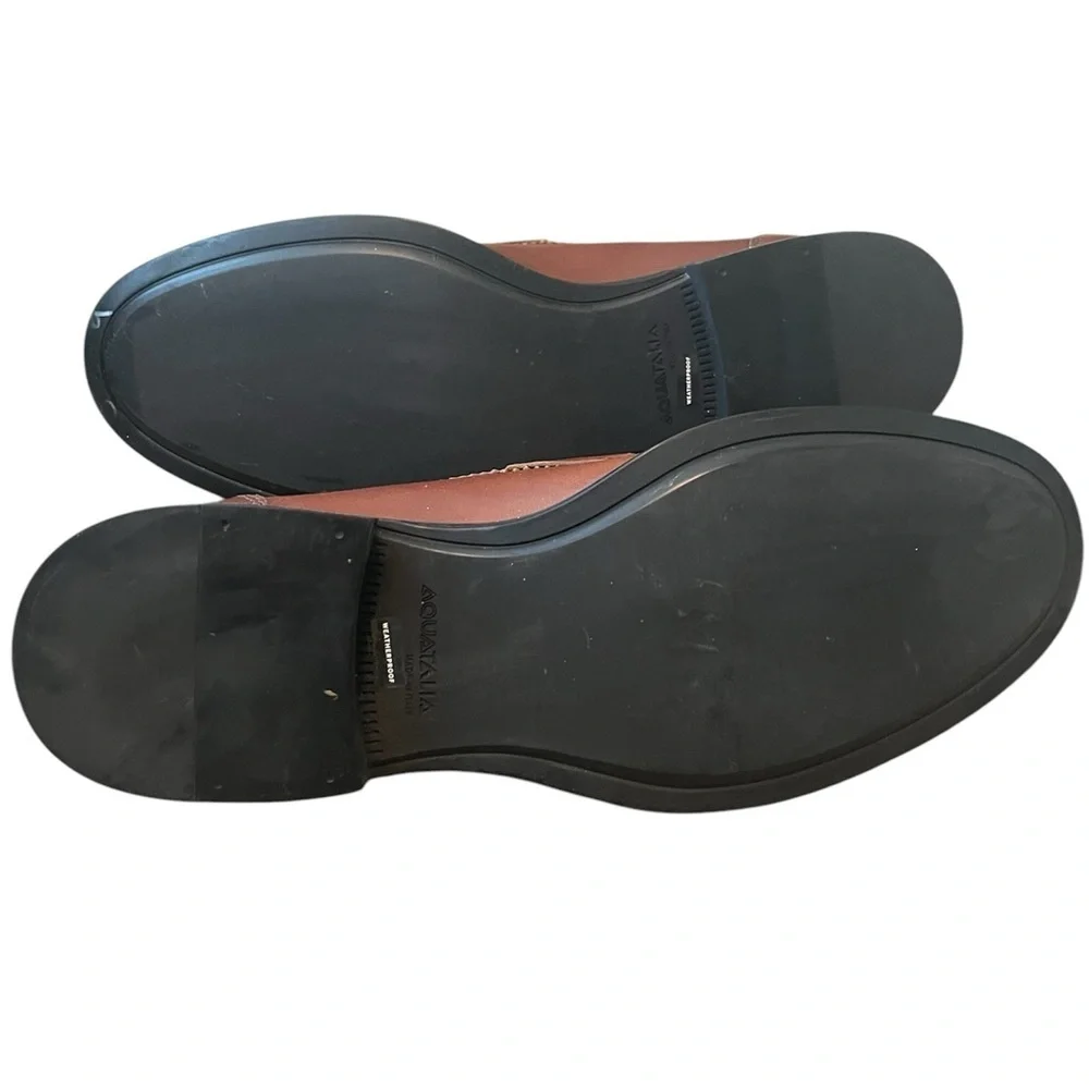 Aquatalia men’s Brown Leather Loafers - Picture 3 of 4